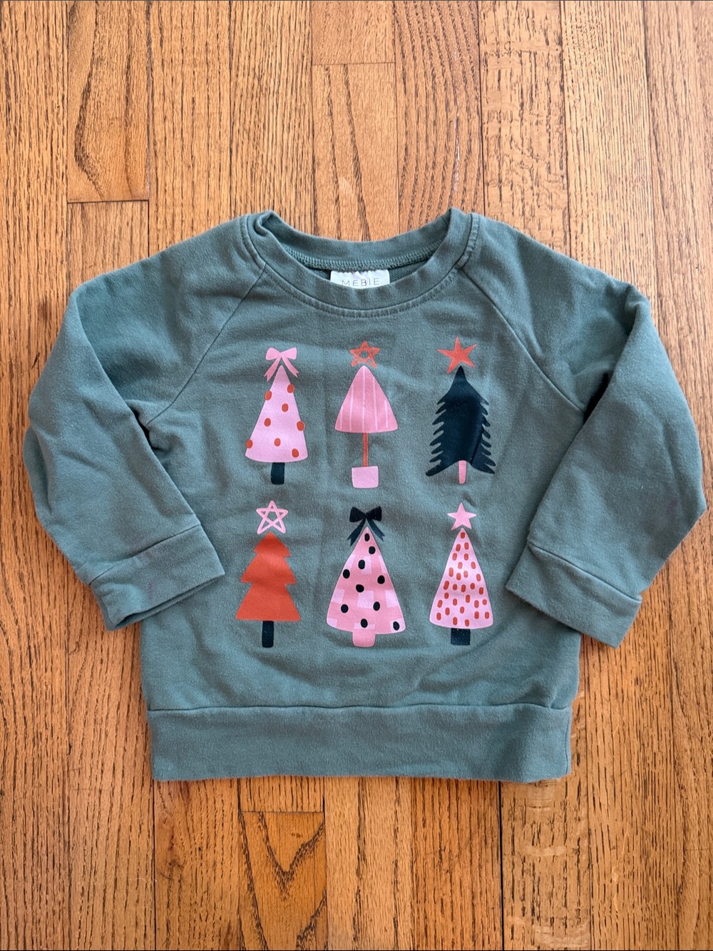 Mebie Baby Kids Green Holiday Tree Sweatshirt Play 3T Christmas